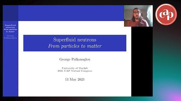 Superfluid neutrons: from particles to matter