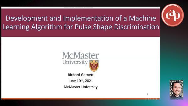 Development and Implementation of a Machine Learning Algorithm for Pulse Shape Discrimination