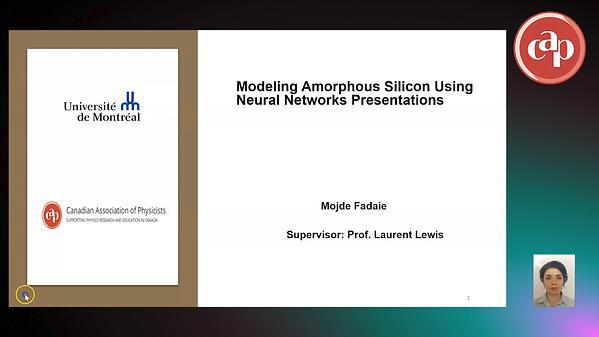 Modeling Amorphous Silicon Using Neural Networks