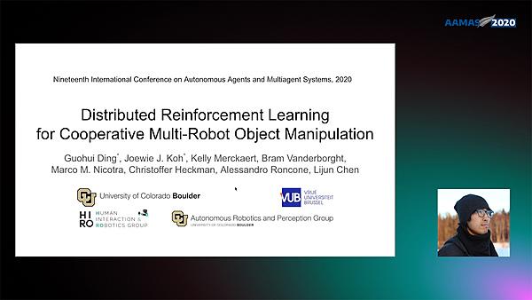 Distributed Reinforcement Learning for Cooperative Multi-Robot Object Manipulation