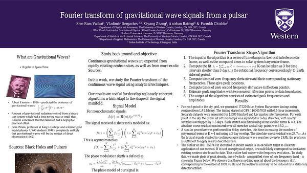 Fourier transform of gravitational wave signals from a pulsar