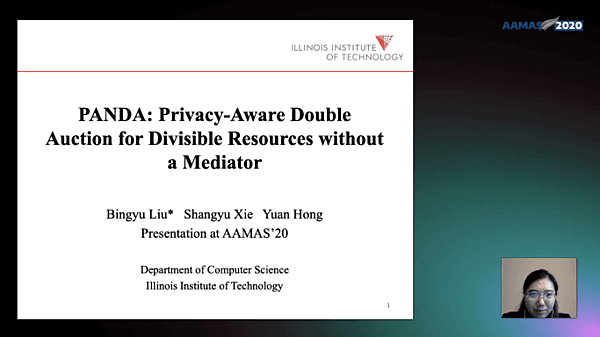 PANDA: Privacy-Aware Double Auction for Divisible Resources without a Mediator
