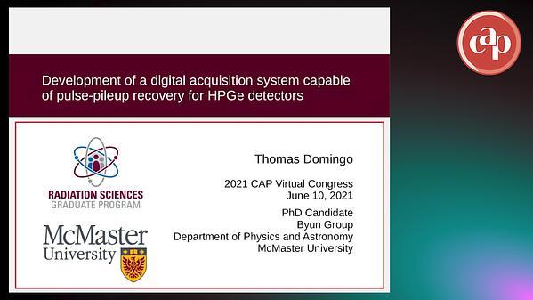 Development of a digital data acquisition system capable of pulse-pileup recovery for HPGe detectors