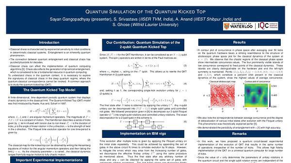 Quantum Simulation of the Quantum Kicked Top