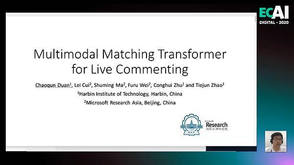 Multimodal Matching Transformer for Live Commenting