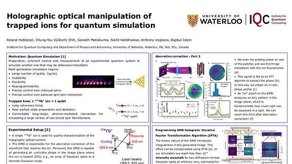 Holographic optical manipulation of trapped ions for quantum simulation