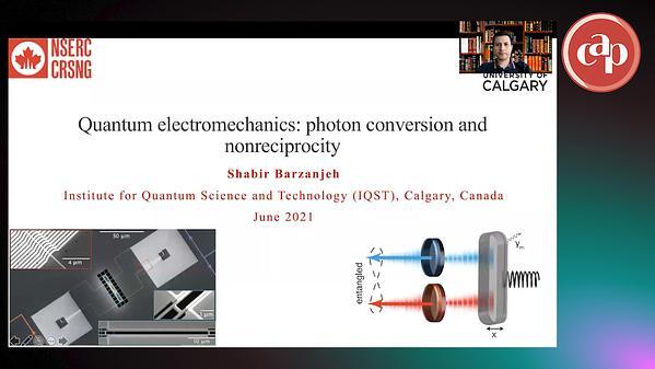 Quantum electromechanics: photon conversion, nonreciprocity, and entanglement