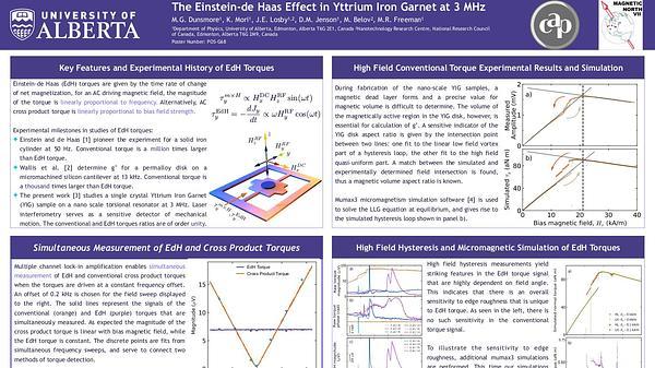 The Einstein-de Haas Effect in Yttrium Iron Garnet at 3 MHz