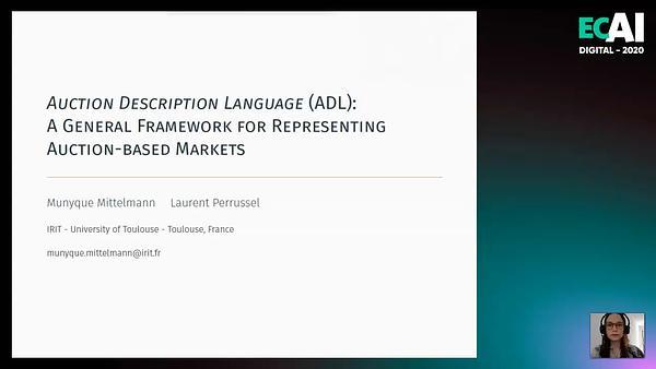 Auction Description Language (ADL): a General Framework for Representing Auction-based Markets