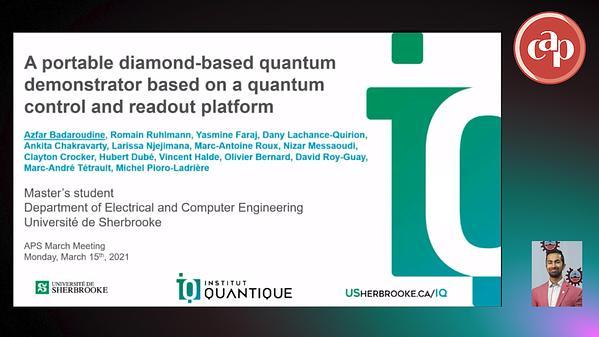 A portable diamond-based quantum demonstrator based on a quantum control and readout platform - Démonstrateur quantique portable à base de diamant, basé sur une plateforme de contrôle et de lecture quantique