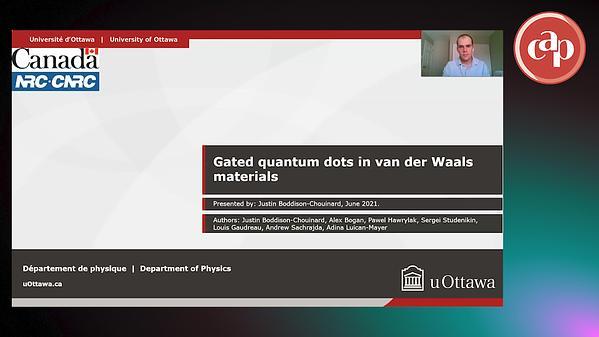 Gated quantum dots in van der Waals materials