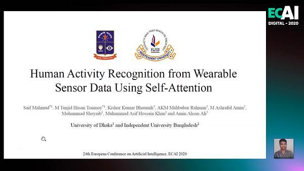 Human Activity Recognition from Wearable Sensor Data Using Self-Attention