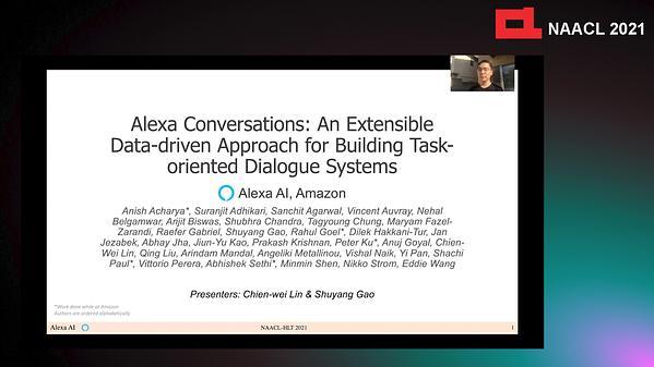 Alexa Conversations: An Extensible Data-driven Approach for Building Task-oriented Dialogue Systems