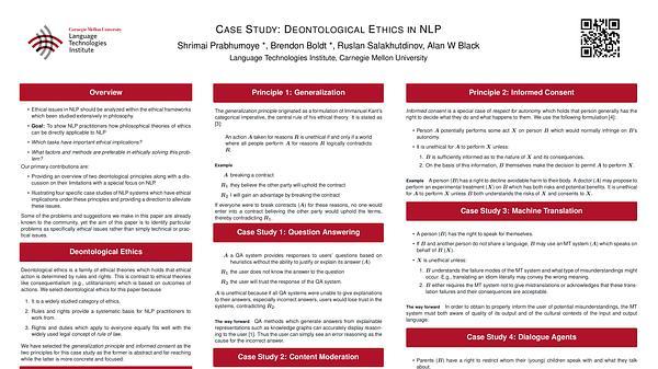 Case Study: Deontological Ethics in NLP
