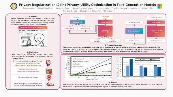 Privacy Regularization: Joint Privacy-Utility Optimization in LanguageModels