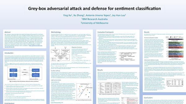 Grey-box Adversarial Attack And Defence For Sentiment Classification
