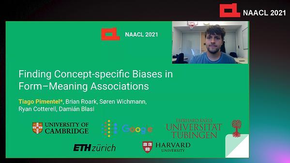 Finding Concept-specific Biases in Form--Meaning Associations
