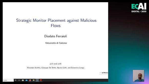 Strategic Monitor Placement against Malicious Flows