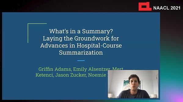 What's in a Summary? Laying the Groundwork for Advances in Hospital-Course Summarization