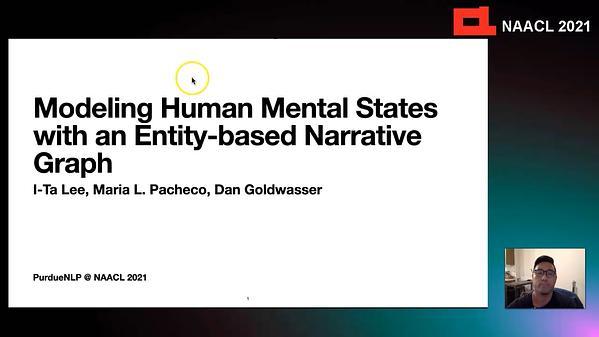 Modeling Human Mental States with an Entity-based Narrative Graph