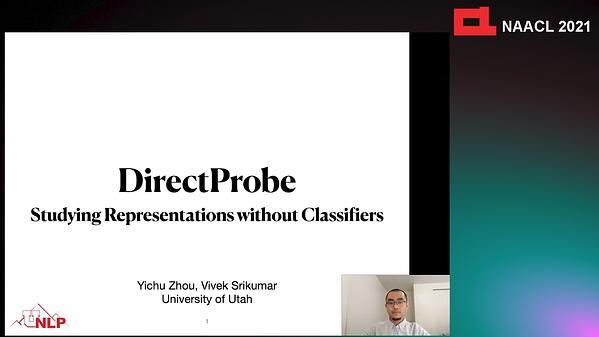 DirectProbe: Studying Representations without Classifiers