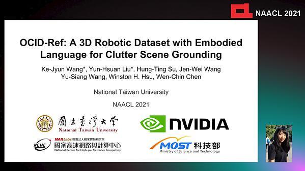 OCID-Ref: A 3D Robotic Dataset With Embodied Language For Clutter Scene Grounding