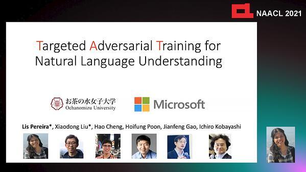 Targeted Adversarial Training for Natural Language Understanding
