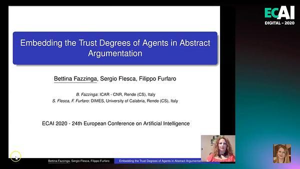 Embedding the Trust Degrees of Agents in Abstract Argumentation
