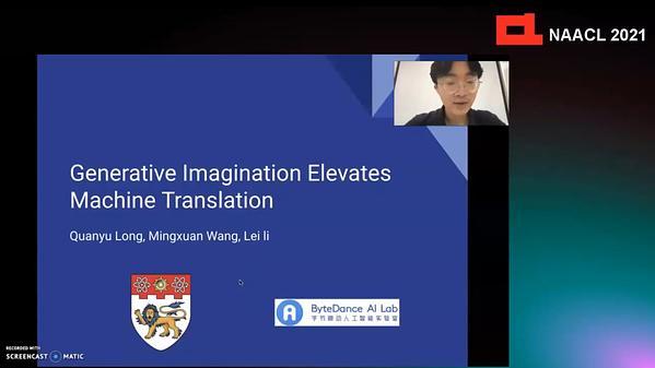 Generative Imagination Elevates Machine Translation