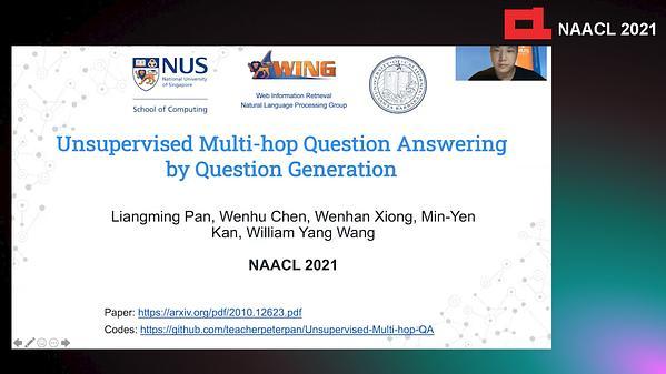 Unsupervised Multi-hop Question Answering by Question Generation