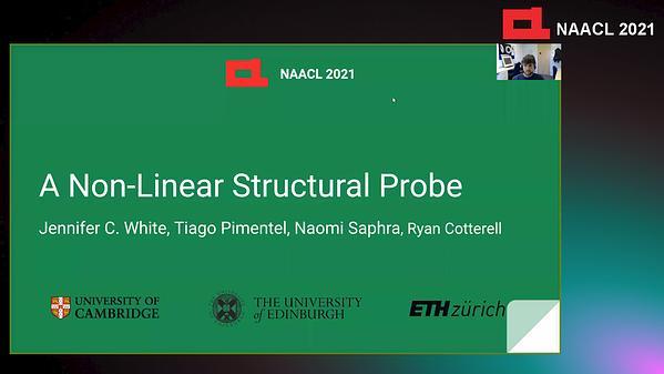 A Non-Linear Structural Probe