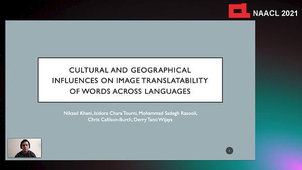 Cultural and Geographical Influences on Image Translatability of Words across Languages