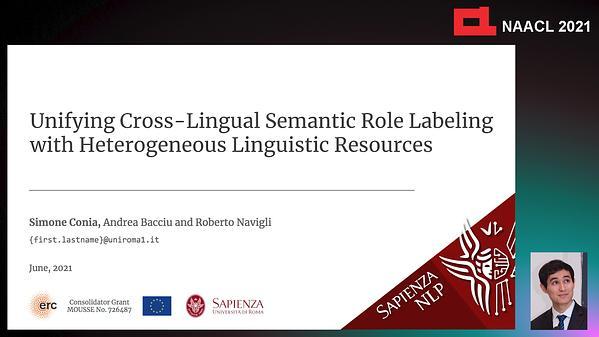 Unifying Cross-Lingual Semantic Role Labeling with Heterogeneous Linguistic Resources