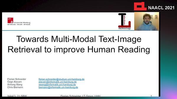 Towards Multi-Modal Text-Image Retrieval to improve Human Reading