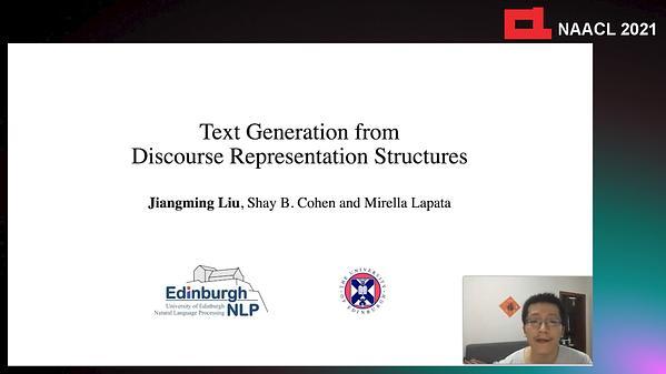 Text Generation from Discourse Representation Structures