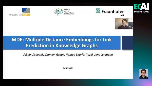 MDE: Multiple Distance Embeddings for Link Prediction in Knowledge Graphs