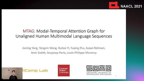 MTAG: Modal-Temporal Attention Graph for Unaligned Human Multimodal Language Sequences