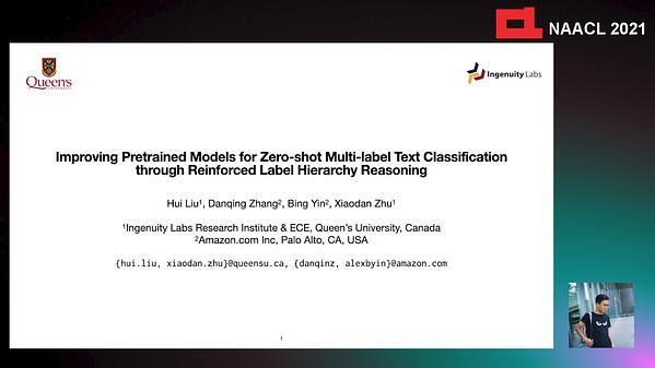 Improving Pretrained Models for Zero-shot Multi-label Text Classification through Reinforced Label Hierarchy Reasoning