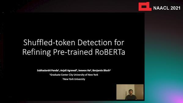 Shuffled-token Detection for Refining Pre-trained RoBERTa