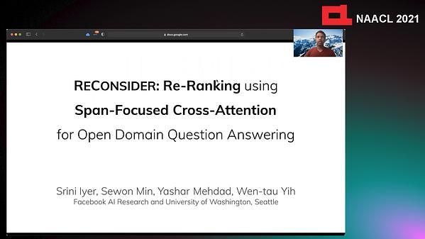 RECONSIDER: Improved Re-Ranking using Span-Focused Cross-Attention for Open Domain Question Answering