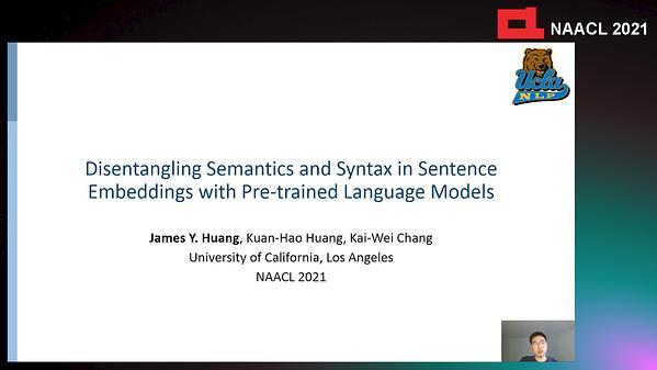 Disentangling Semantics and Syntax in Sentence Embeddings with Pre-trained Language Models