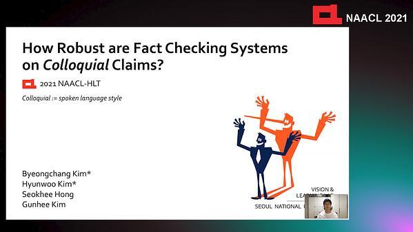 How Robust are Fact Checking Systems on Colloquial Claims?