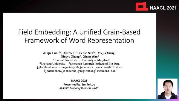 Field Embedding: A Unified Grain-Based Framework for Word Representation