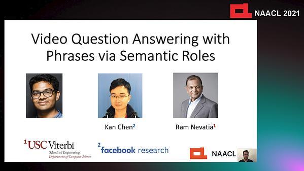 Video Question Answering with Phrases via Semantic Roles