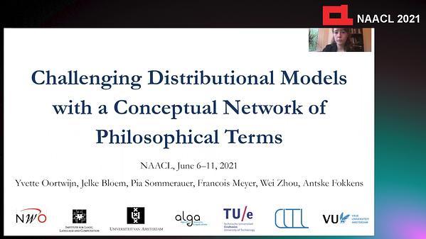 Challenging distributional models with a conceptual network of philosophical terms