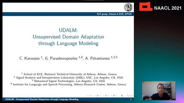 UDALM: Unsupervised Domain Adaptation through Language Modeling