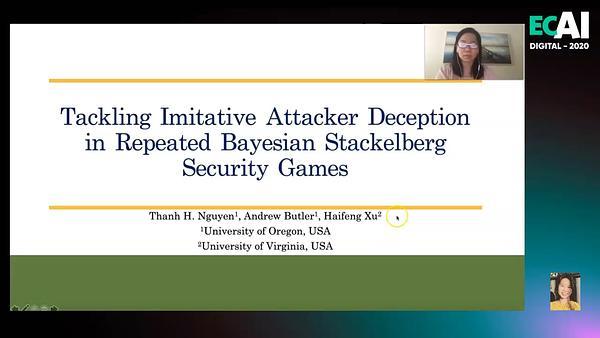 Tackling Imitative Attacker Deception in Repeated Bayesian Stackelberg Security Games