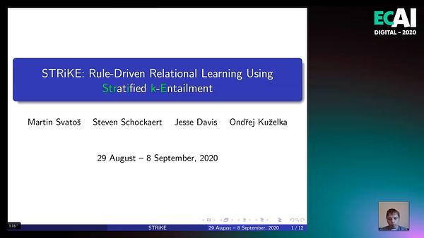 STRiKE: Rule-Driven Relational Learning Using Stratified k-Entailment