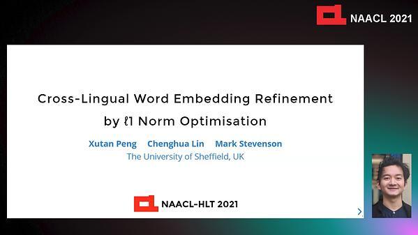 Cross-Lingual Word Embedding Refinement by $\ell_{1}$ Norm Optimisation