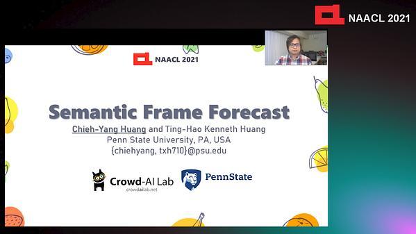 Semantic Frame Forecast